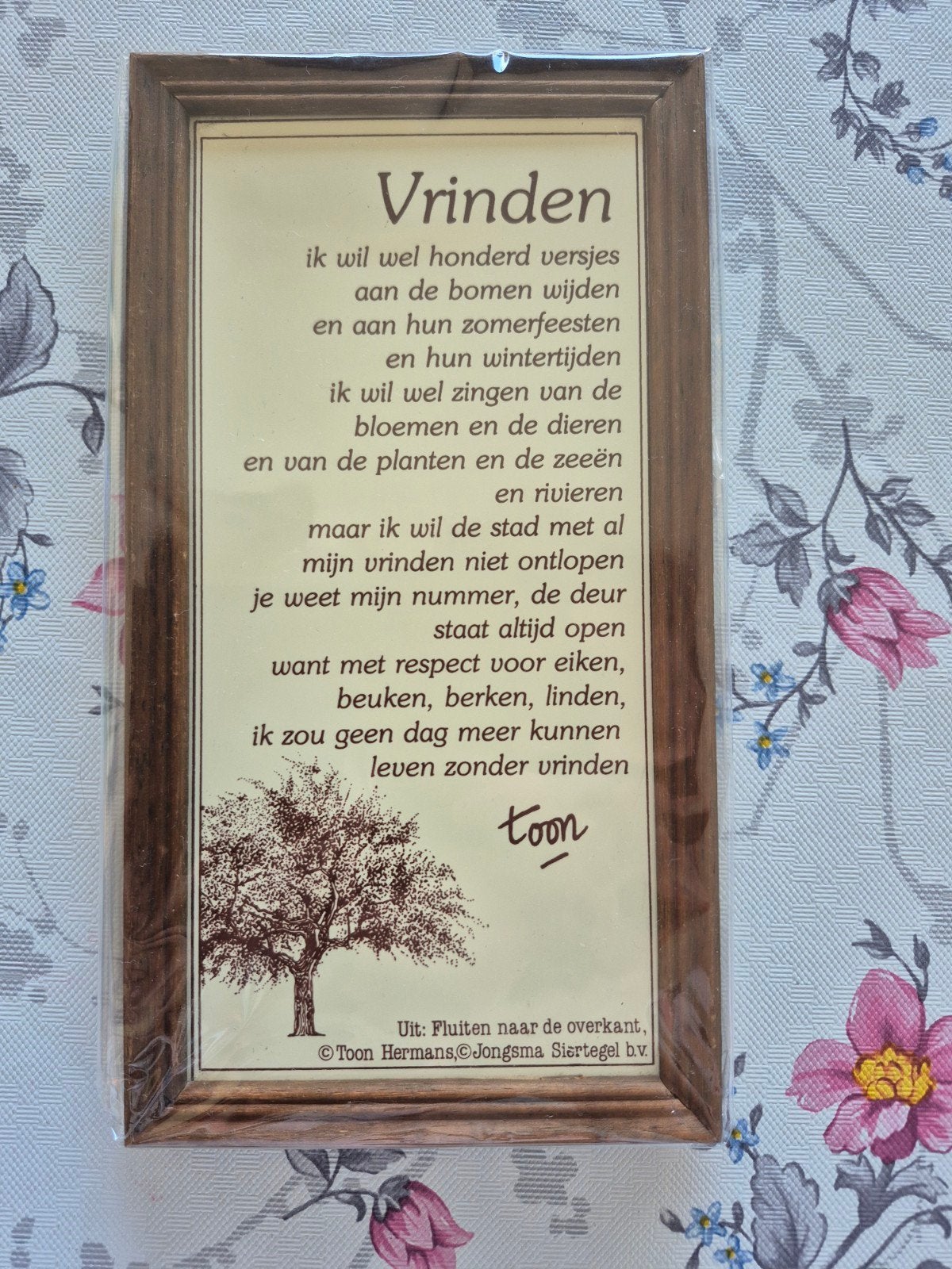 Toon Hermans Tegeltje Vrinden, Ophalen of Verzenden, Zo goed als nieuw, Overige typen
