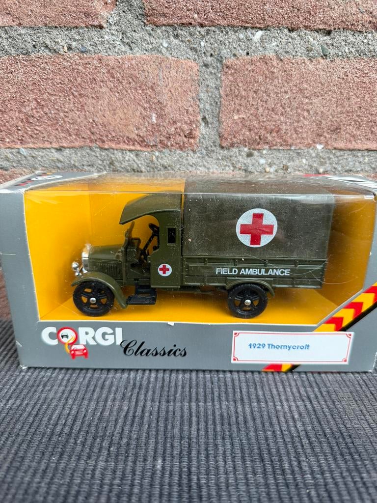 1:43 Corgi 1929 Tornycroft Army Field ambulance, Ophalen of Verzenden, Zo goed als nieuw, Auto, Corgi