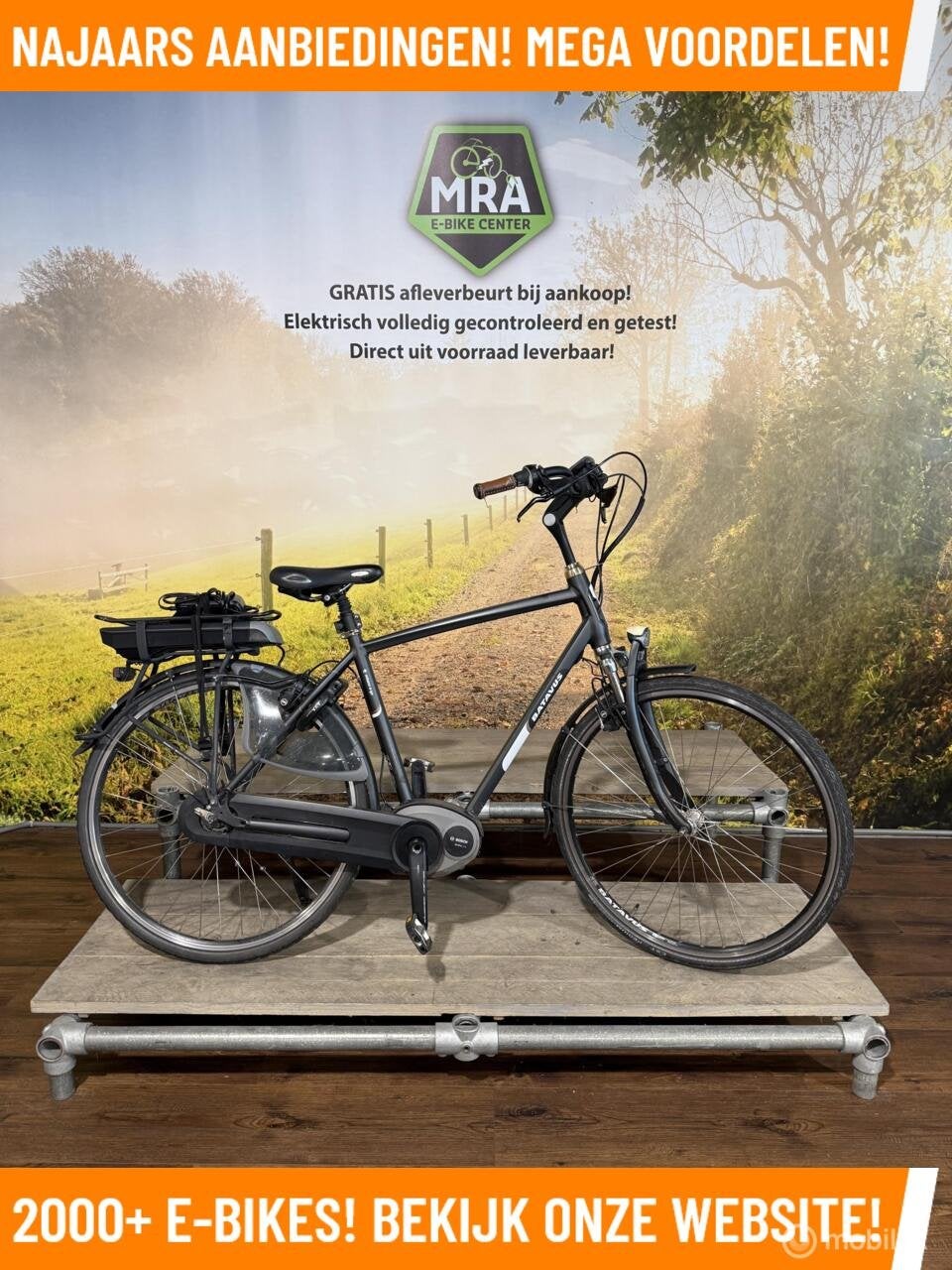 Batavus Milano E-GO elektrische fiets met middenmotor ebike!, Fietsen en Brommers, Zo goed als nieuw, 50 km per accu of meer, Batavus