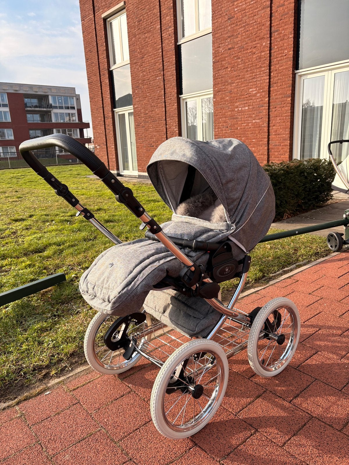 Prachtige vintage look kinderwagen | First Panama, Ophalen, Zo goed als nieuw, Overige merken