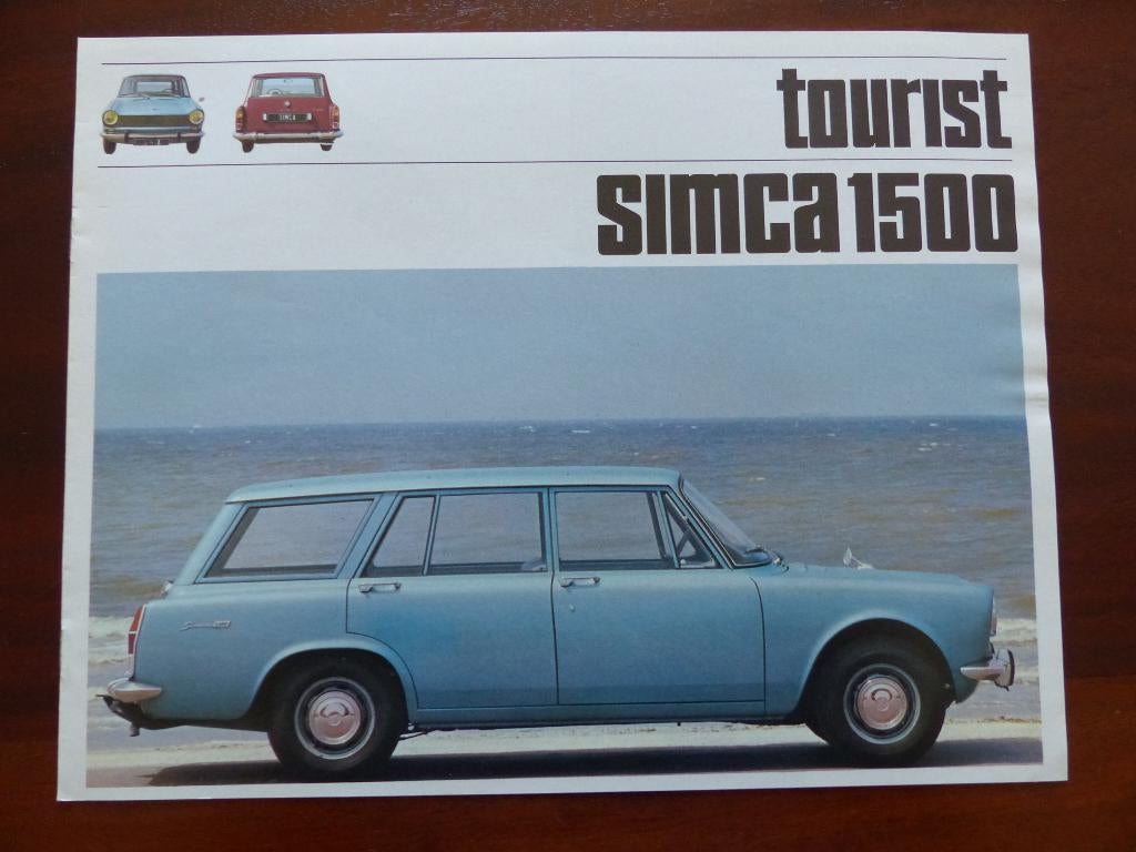 Simca 1500 Tourist 1965 1966 brochure, Verzenden, Zo goed als nieuw, Overige merken