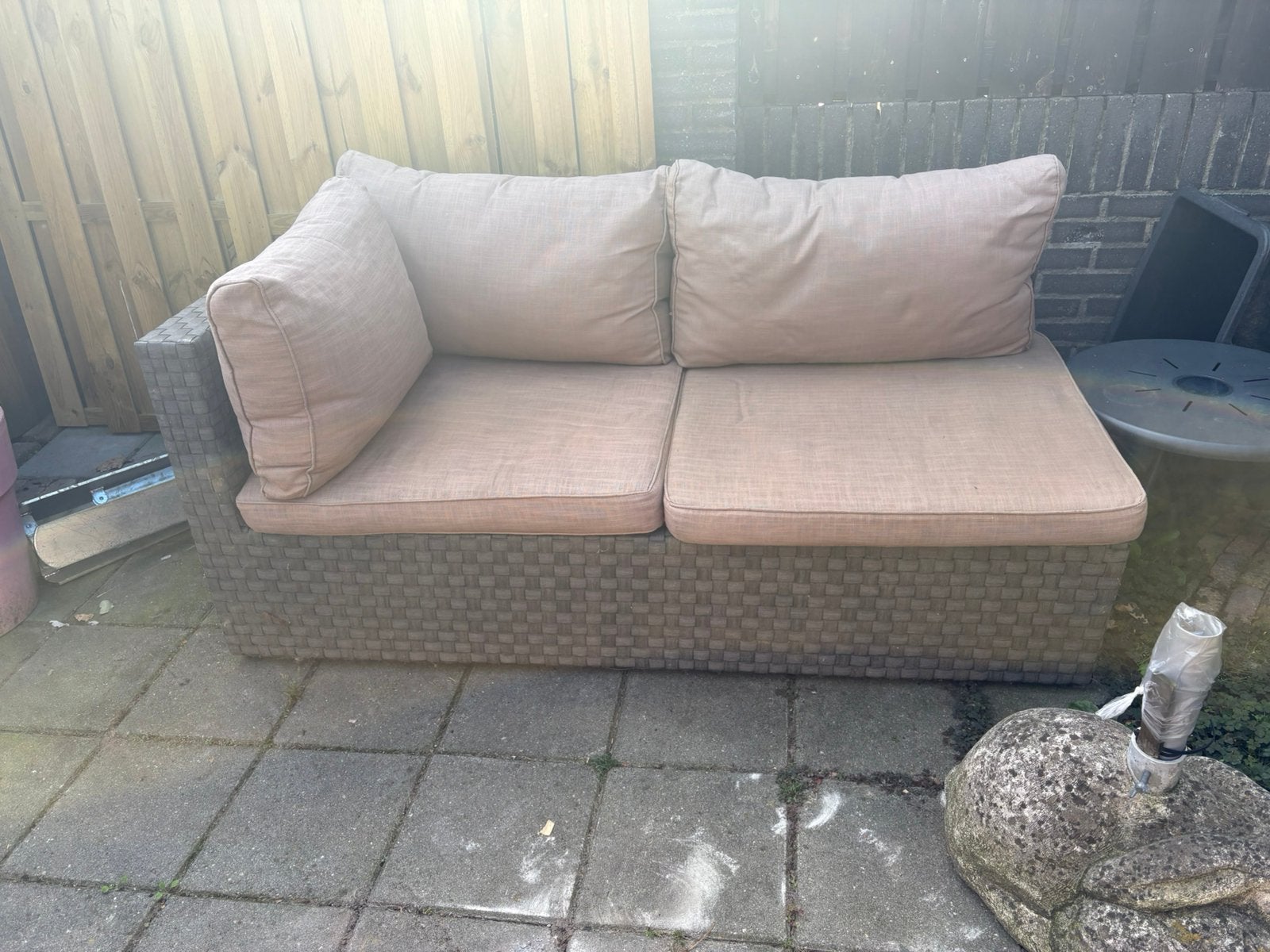 Tuinbank, Tuin en Terras, Tuinsets en Loungesets, Ophalen, Gebruikt, Kunststof, Bank