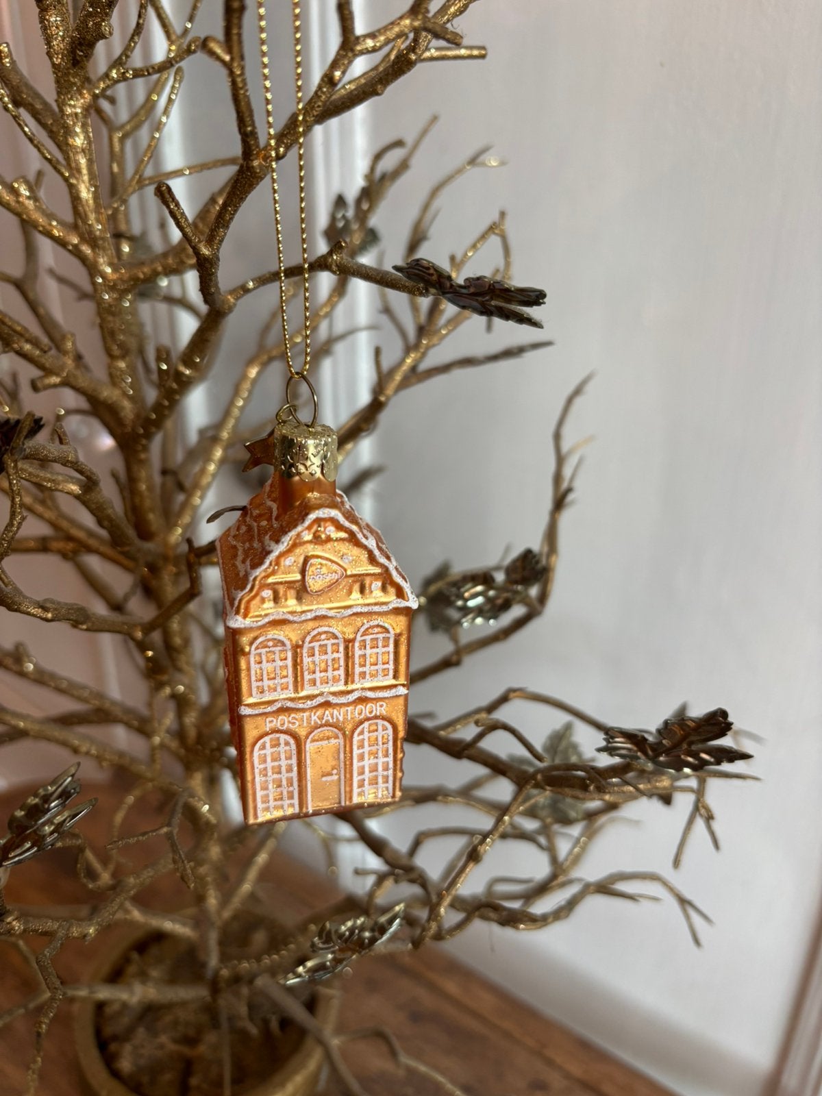 Vondels kersthanger glas postkantoor,zgan, Diversen, Kerst, Ophalen of Verzenden, Zo goed als nieuw