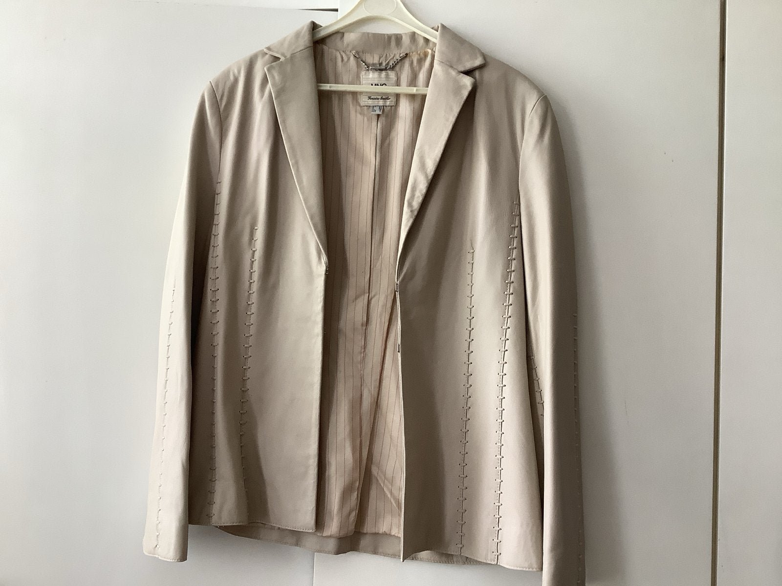 Mango Echt Leren Jas Maat 44 - Chic of Casual, Ophalen of Verzenden, Zo goed als nieuw, Maat 42/44 (L), Zwart