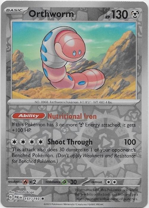 Paldea Evolved,  Orthworm [reverse] 151/193, Verzenden, Nieuw, Losse kaart
