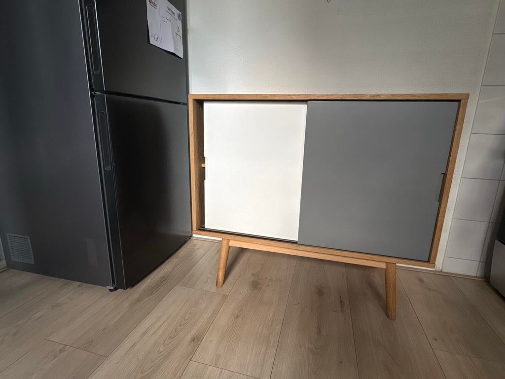 Houten kastje met schuifdeuren, Ophalen of Verzenden, Gebruikt, Whiteboard