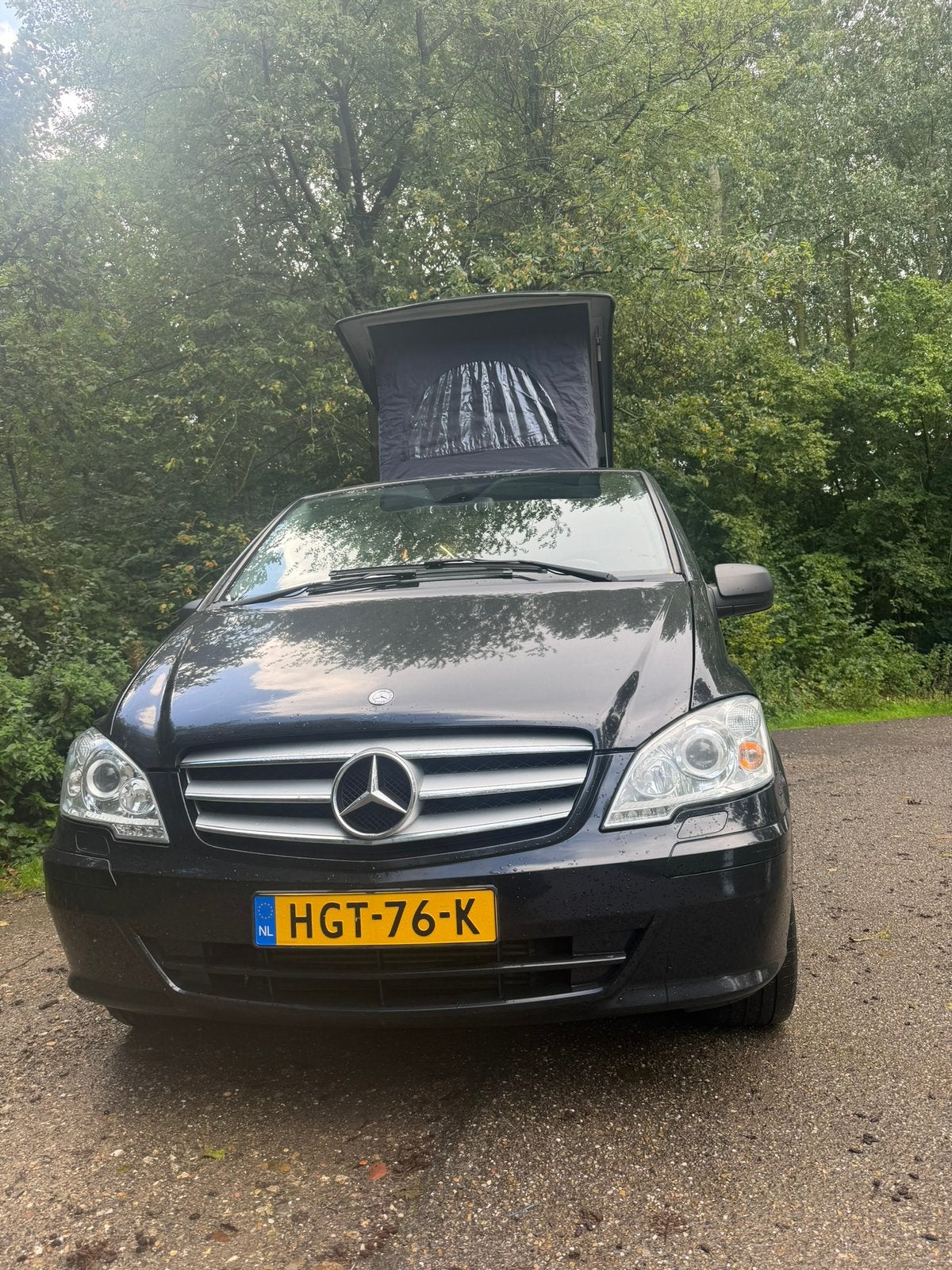 Mercedes  vito w639/2015 Zwart buscamper met slaaphefdak, Caravans en Kamperen, Buscamper of Camperbus, Mercedes-Benz, Bedrijf