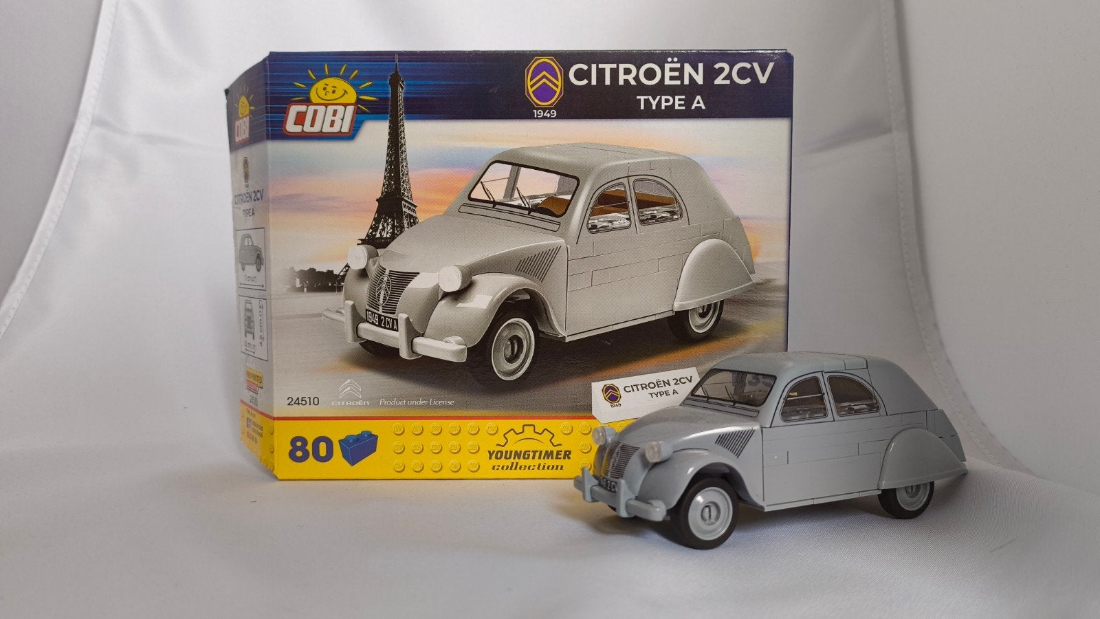 Cobi | Citroën 2CV (Eend) Type A | 1:35 | Compleet, Overige thema's, Compleet, Ophalen of Verzenden, Zo goed als nieuw