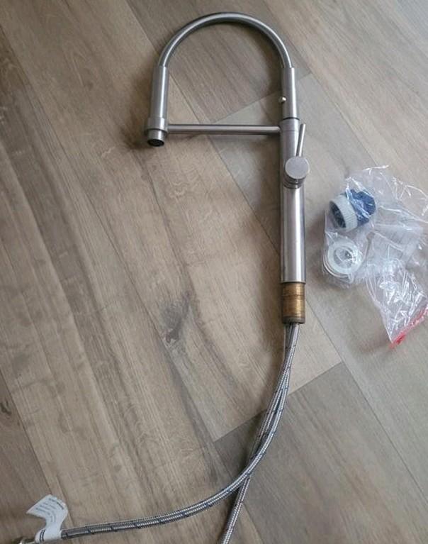 Franke Panera RVS Keukenkraan - 2 manieren te gebruiken, Doe-het-zelf en Verbouw, Sanitair, Ophalen of Verzenden, Gebruikt, Rvs