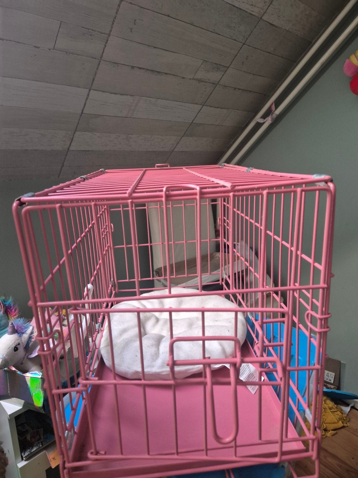 roze bench voor kleine hond, Dieren en Toebehoren, Ophalen, Zo goed als nieuw