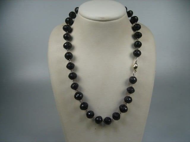 Antiek Granaat collier met gouden sluiting, Verzenden, Goud, Ketting, Met edelsteen
