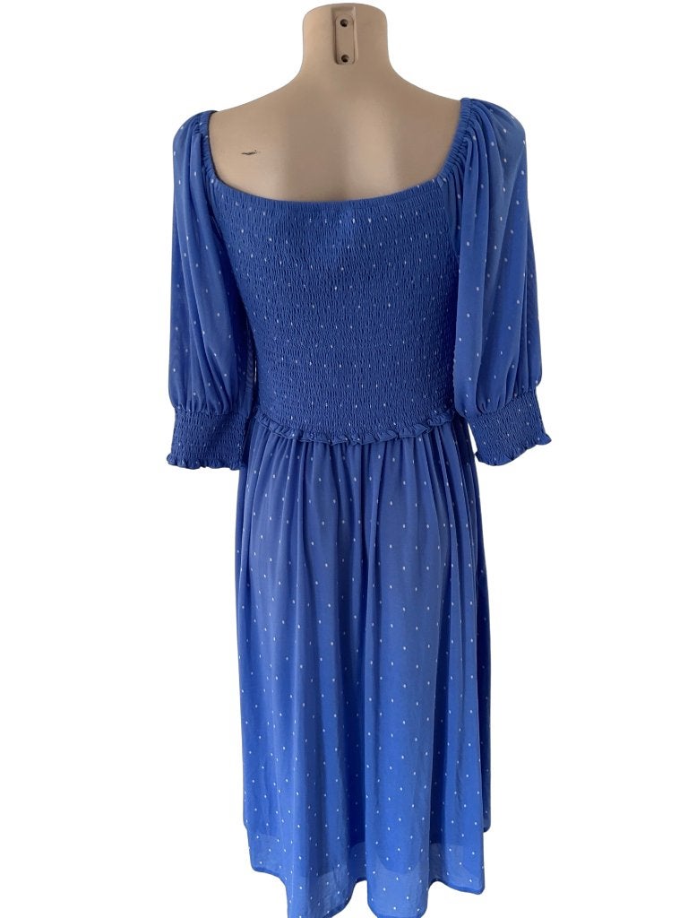 Miljuschka jurk M, Blauw, Ophalen of Verzenden, Zo goed als nieuw, Onder de knie