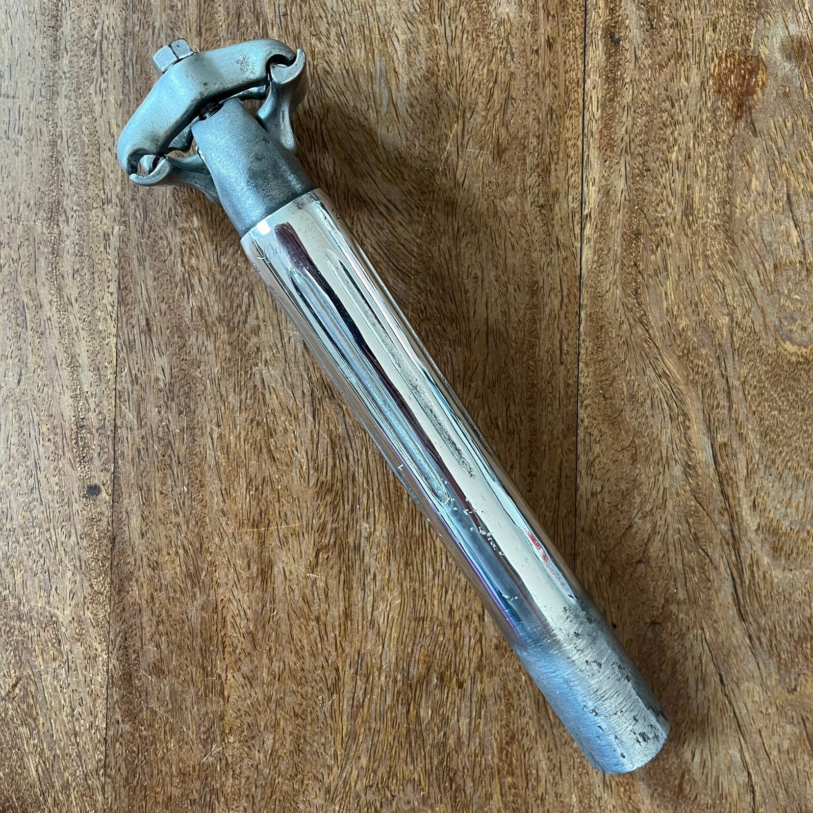 Vintage Campagnolo Super Record zadelpen 1e generatie, Gebruikt, Stuur, Ophalen of Verzenden, Aluminium