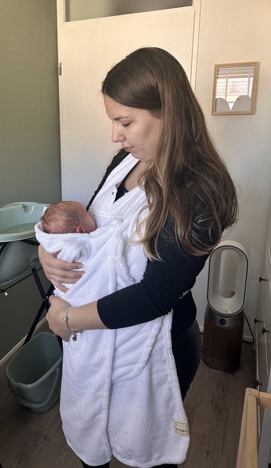 Womboo Badcape - Comfortabele Babywikkeldoek, Overige merken, Overige typen, Ophalen of Verzenden, Zo goed als nieuw