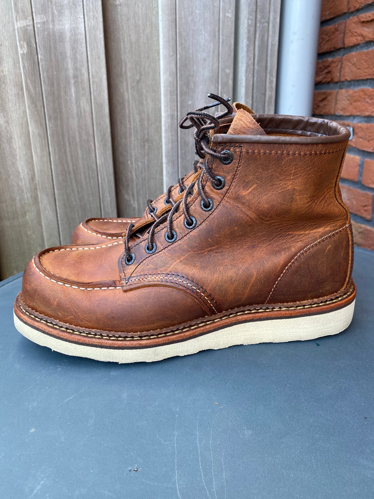 Red Wing 1907 Moc toe copper US8D/41, Kleding | Heren, Schoenen, Bruin, Boots, Ophalen of Verzenden, Zo goed als nieuw