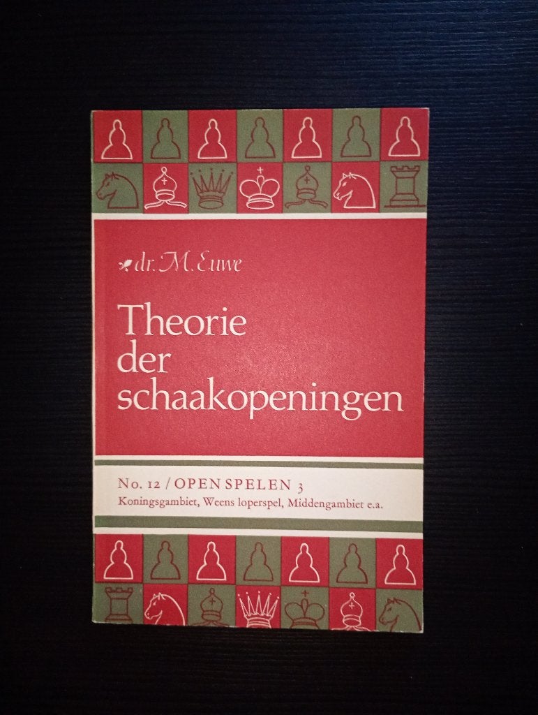 Theorie der schaak openingen 12 rood, Ophalen of Verzenden, Minder dan 500 stukjes, Zo goed als nieuw, Schaken