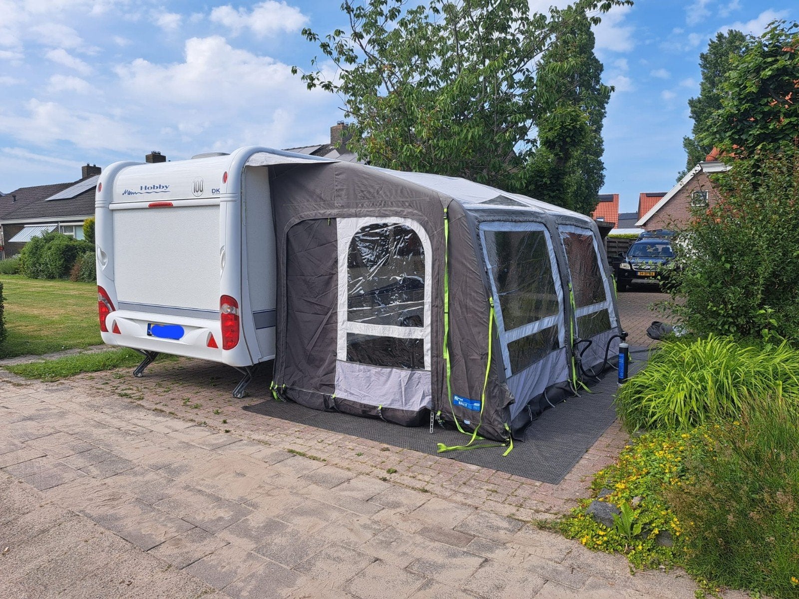 Kampa Rally Air Pro 390 opblaas voortent, Caravans en Kamperen, Voortenten en Luifels, Ophalen, Gebruikt, Kampa Dometic