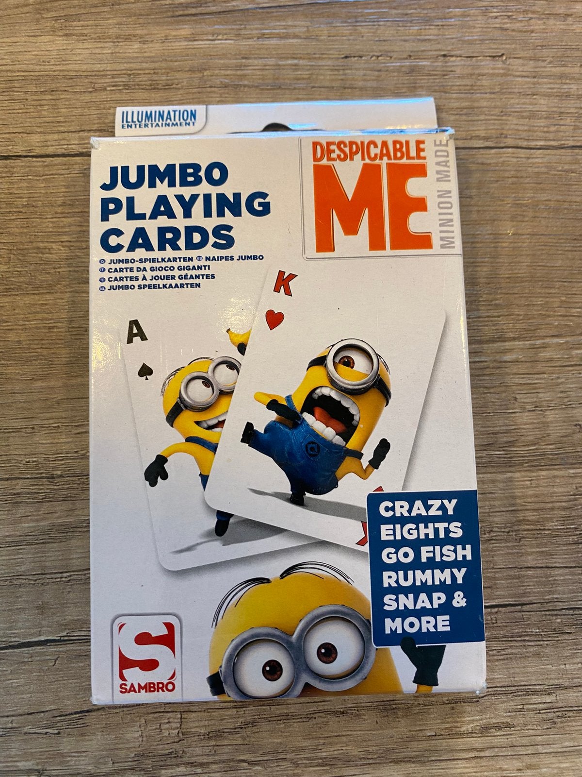 Minion stok kaarten jumbo, Ophalen of Verzenden, Zo goed als nieuw, Speelkaart(en)