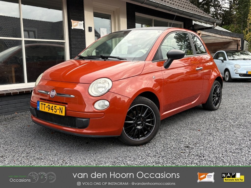 Fiat 500 1.2 AIRCO | NW APK | TOMAAT-ROOD | NW WIELEN, Voorwielaandrijving, Gebruikt, 1242 cc, 840 kg