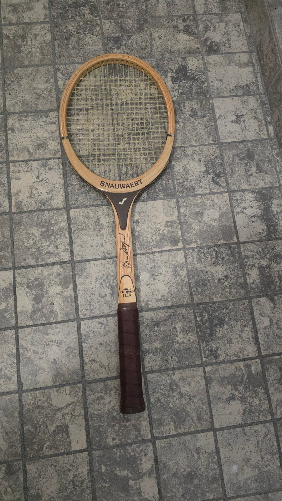 Vintage Snauwaert Brian Gottfried Flex Tennisracket, Sport en Fitness, Ophalen, Gebruikt, Racket, Overige merken