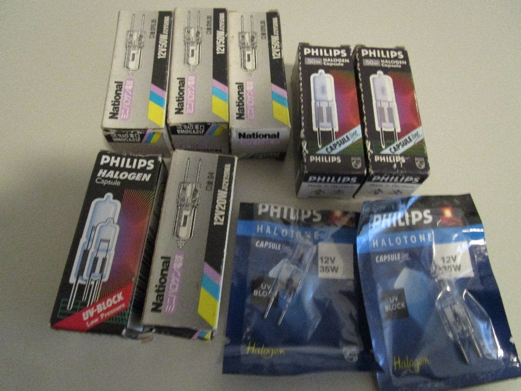 Diverse halogeenlampen van Philips en National, Nieuw, Overige fittingen, Ophalen of Verzenden, Daglicht