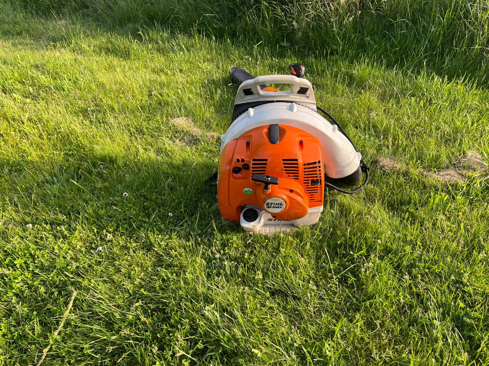 Stihl BR 450 C bladblazer. Deze professionele ruggedragen, Ophalen, Gebruikt, Benzine, Ruggedragen