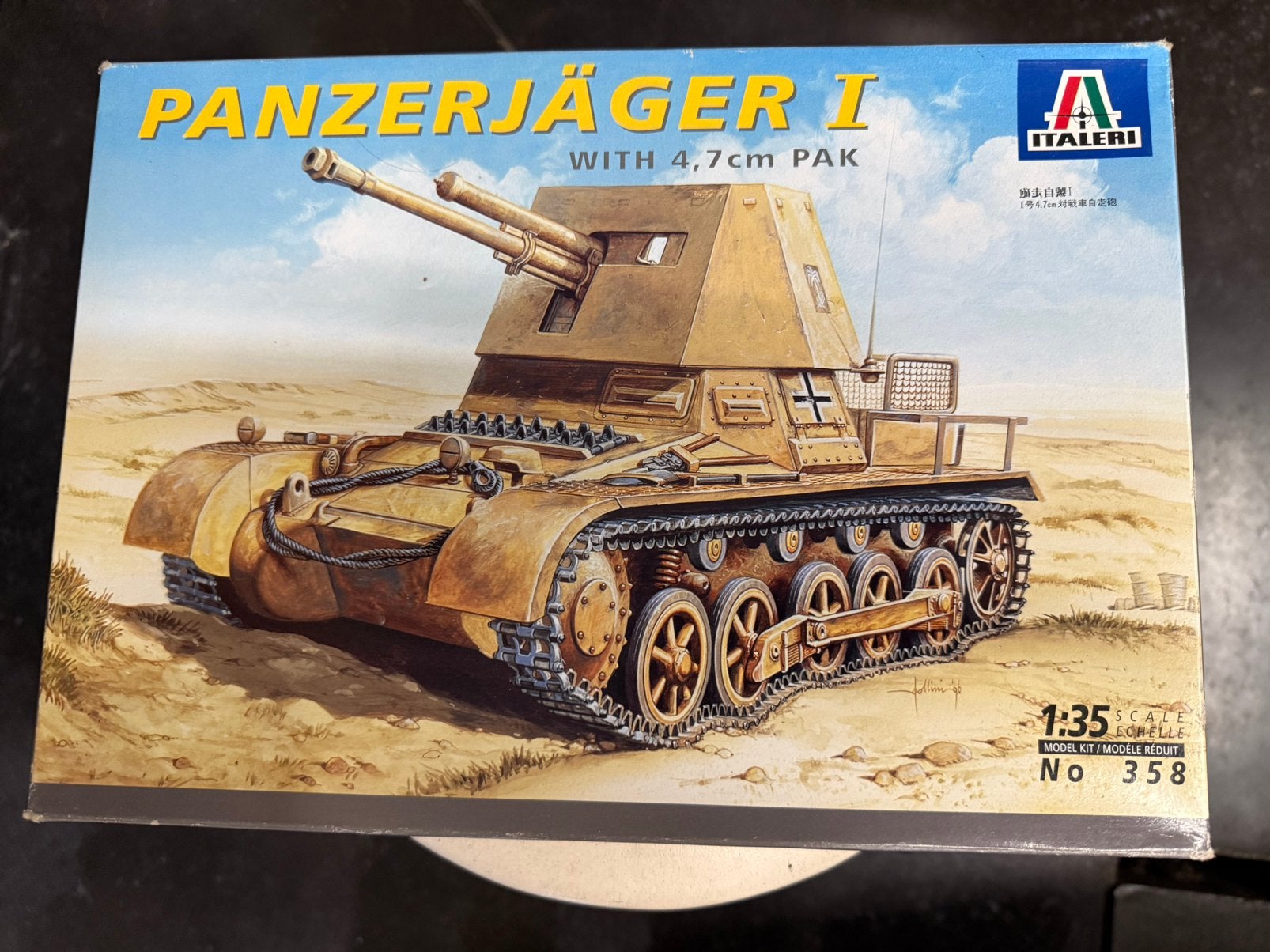 Panzerjäger I met een 4,7 cm PAK-antitankkanon - begonnen, Gebruikt, Italeri, 1:32 tot 1:50, Ophalen of Verzenden