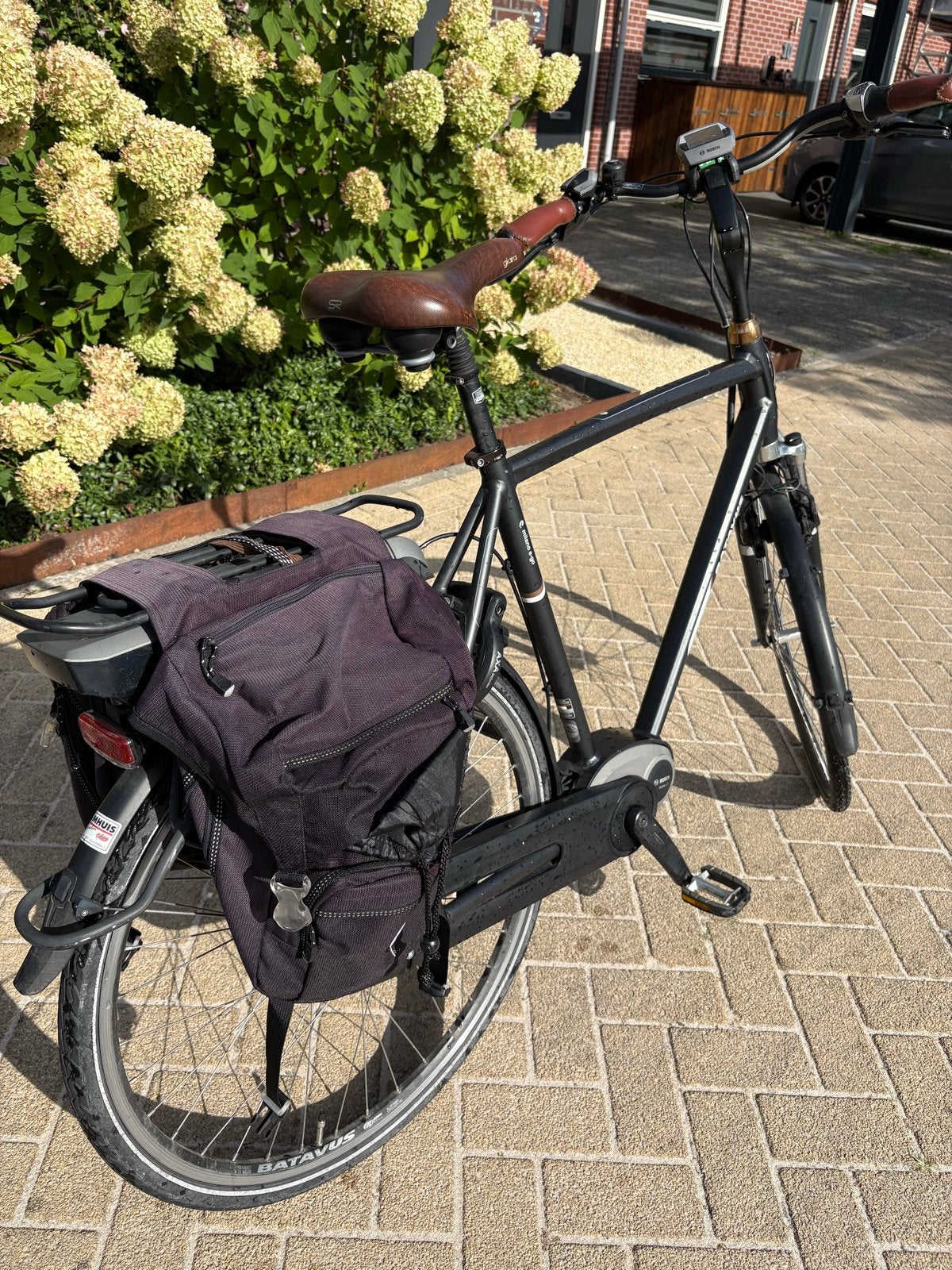 Batavus Milano E-go, framemaat 61, incl. fietstassen, Gebruikt, Batavus, Ophalen of Verzenden, 59 cm of meer