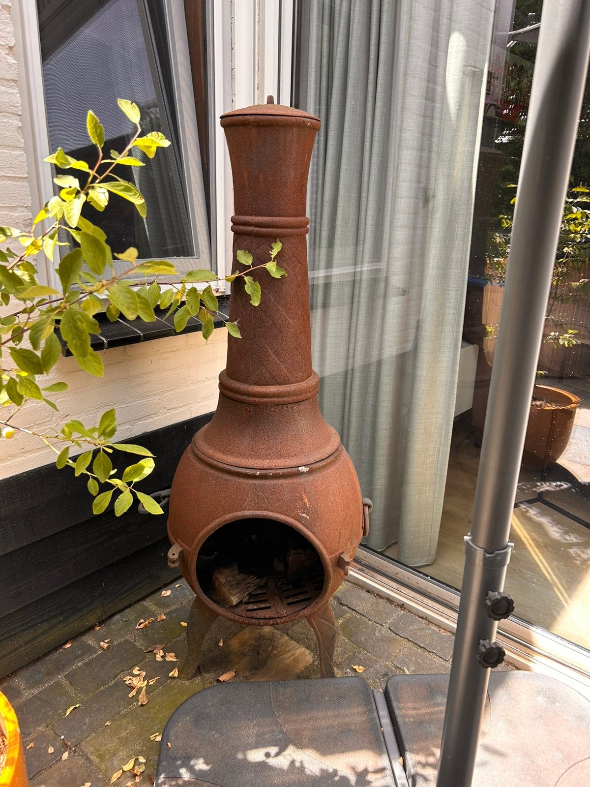 Gietijzeren tuinhaard, Tuin en Terras, Tuinhaarden, Ophalen, Gebruikt