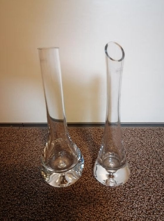 vazen, Ophalen of Verzenden, Gebruikt, Transparant, Glas