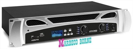 Versterker, Amplifier, USB,Bluetooth,SD,MP3, 2 x 150W VPA300, Muziek en Instrumenten, Info@marbeco.com, Vonyx, Nieuw, Overige instrumenten