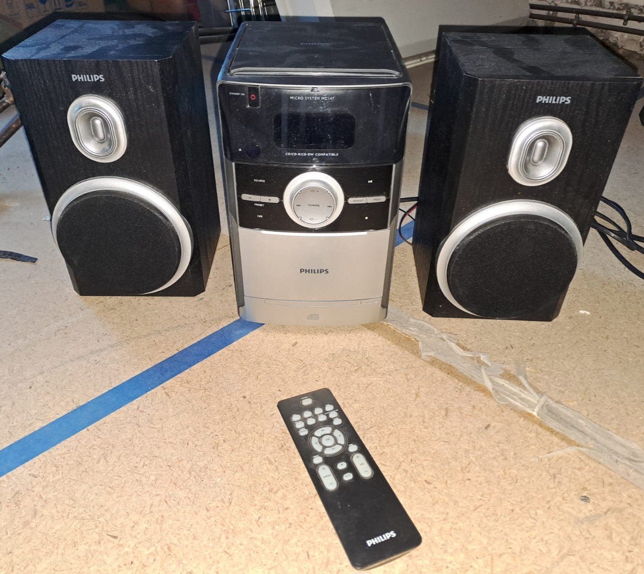 Philips Midi Set Tuner, Cassettedeck, CD & Afstandsbediening, Ophalen of Verzenden, Gebruikt, Cassettedeck, Philips