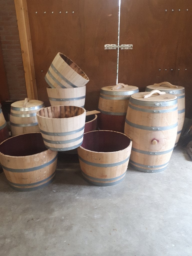 Te koop mooie regentonnen, Tuin en Terras, Regentonnen, 150 liter of meer, Ophalen, Hout