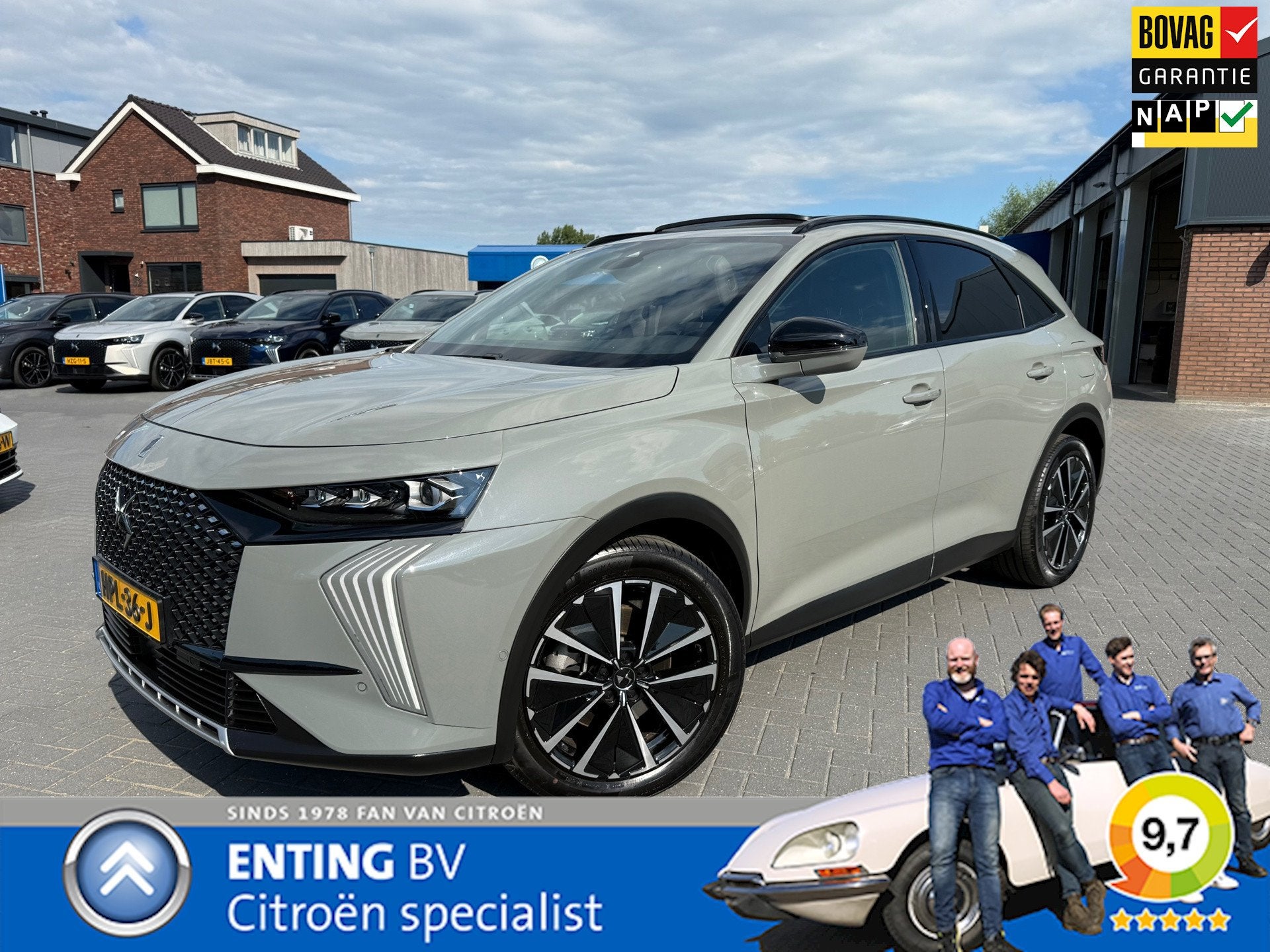 DS 7 1.6 PHEV 300 4x4 ETOILE SCHUIFDAK VOLLEER NIGHT VISION, Auto's, DS, Automaat, Gebruikt, Euro 6, Hybride Elektrisch/Benzine