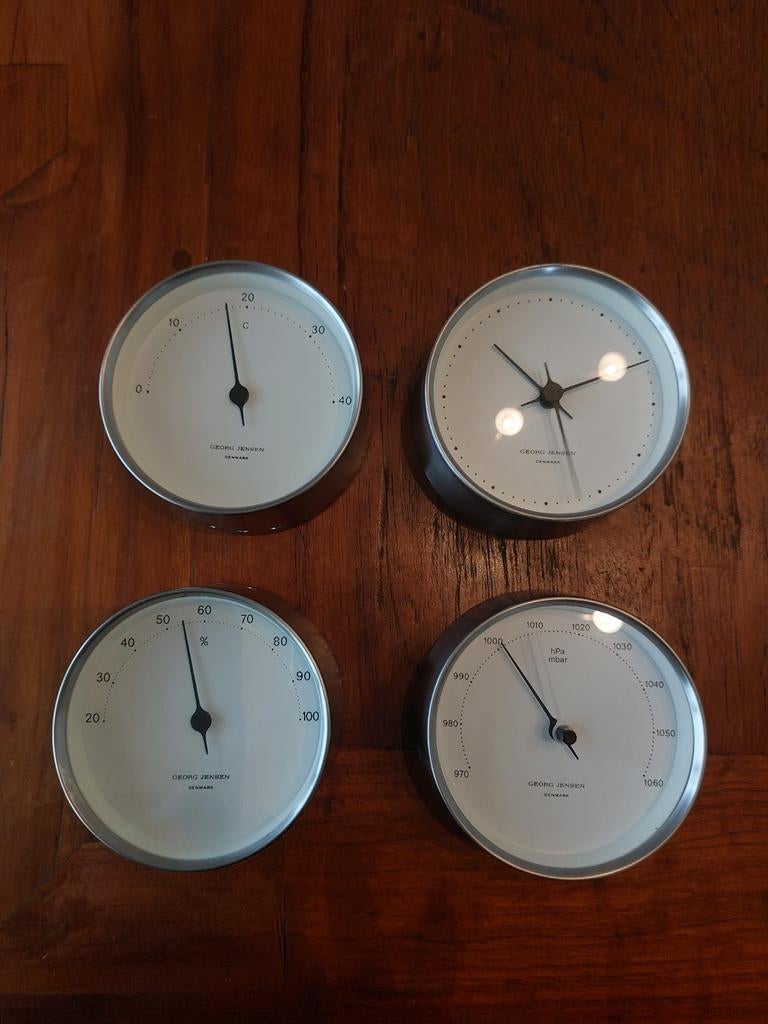 Georg Jensen Henning Koppel weerstation, Audio, Tv en Foto, Weerstations en Barometers, Gebruikt, Weerstation, Ophalen of Verzenden