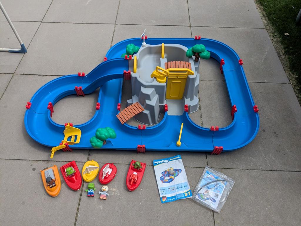 Aquaplay waterbaan met boten en figuren, Kinderen en Baby's, Speelgoed | Buiten | Los speelgoed, Gebruikt, Ophalen