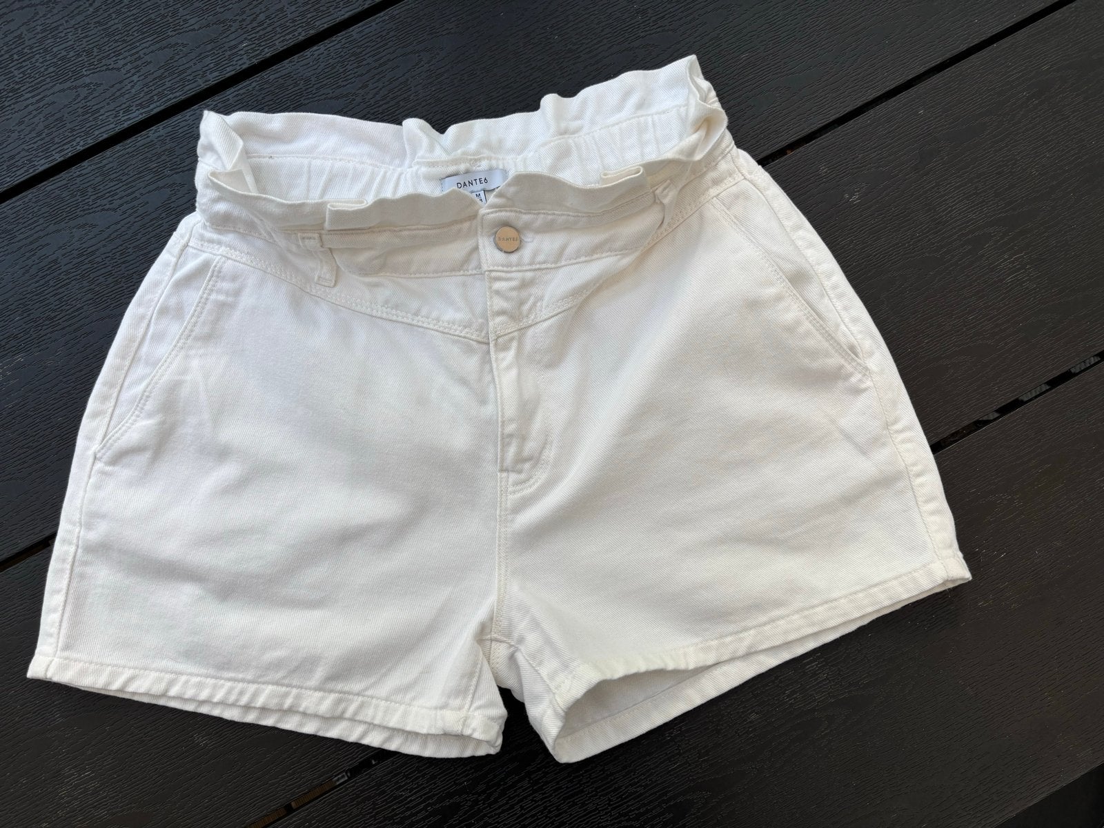 Witte Dante 6 short paperbag band maat M, Kleding | Dames, Maat 38/40 (M), Kort, Wit, Ophalen of Verzenden