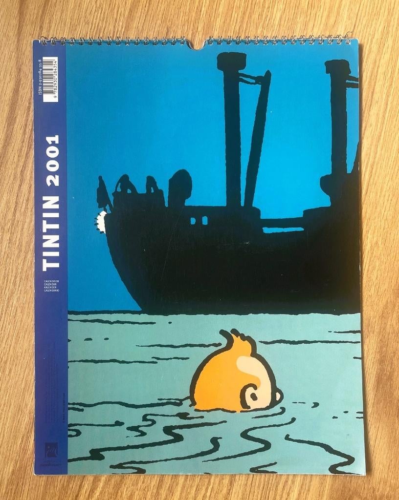KUIFJE kalender 2001 [Tintin 2001] - groot formaat - NIEUW, Verzenden, Kuifje, Nieuw, Plaatje, Poster of Sticker