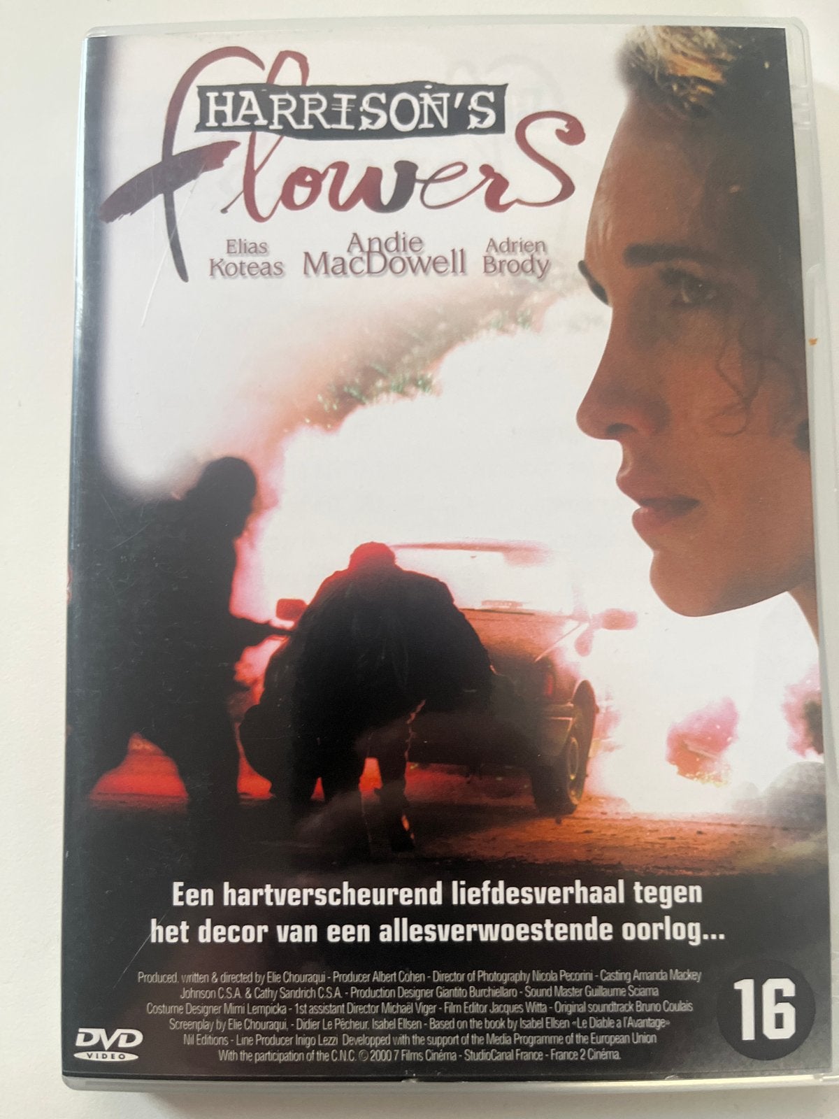 Harrison's Flowers DVD - Hartverscheurend liefdesverhaal, Vanaf 16 jaar, Ophalen of Verzenden, Zo goed als nieuw, Drama