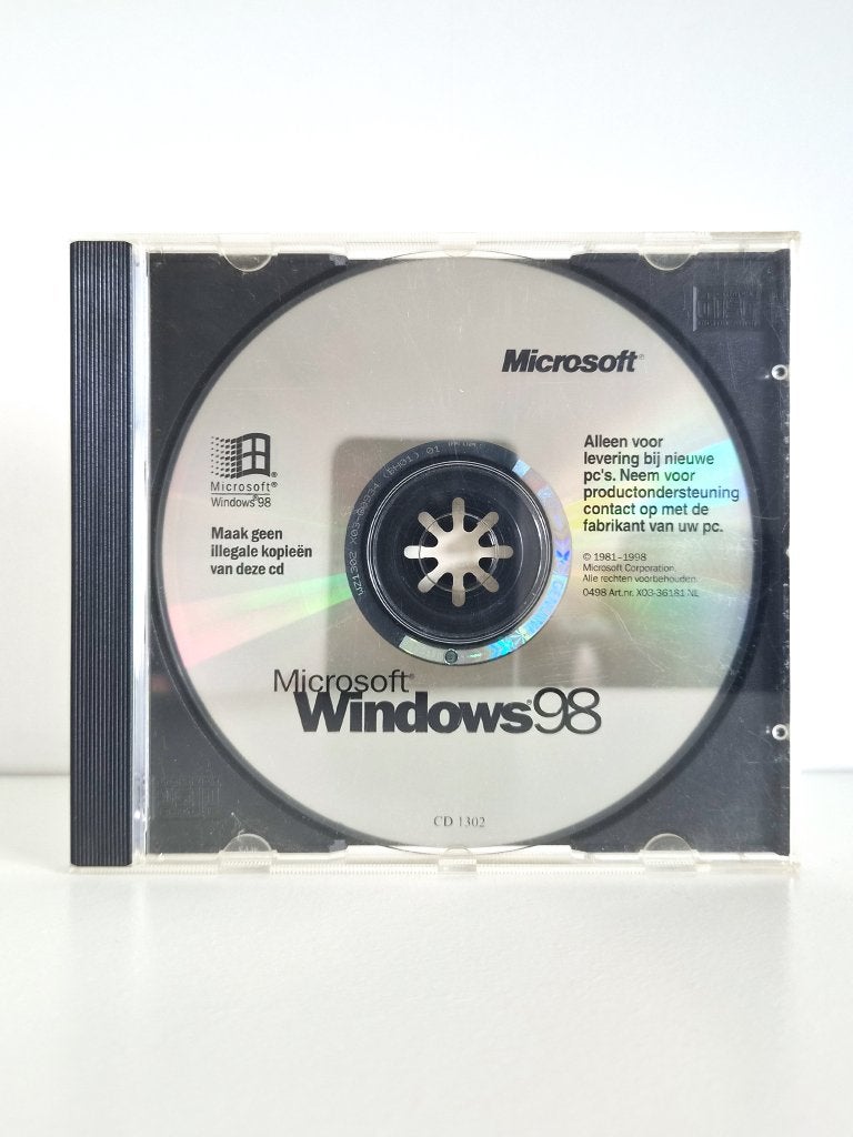 Microsoft Windows 98 NL - PC cd-rom, Computers en Software, Ophalen of Verzenden, Zo goed als nieuw, Windows