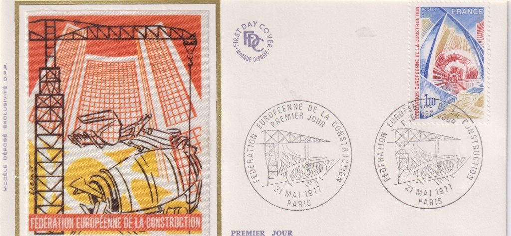 Frankrijk 1977 EUROPA Federatie van Constructeurs S089, Verzenden, Onbeschreven, Europa