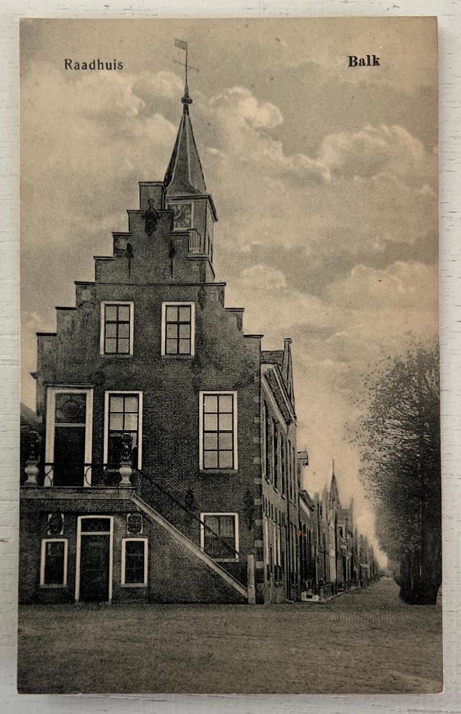 Oude Ansichtkaart - Balk - Raadhuis, Ophalen of Verzenden, Voor 1920, Ongelopen, Friesland