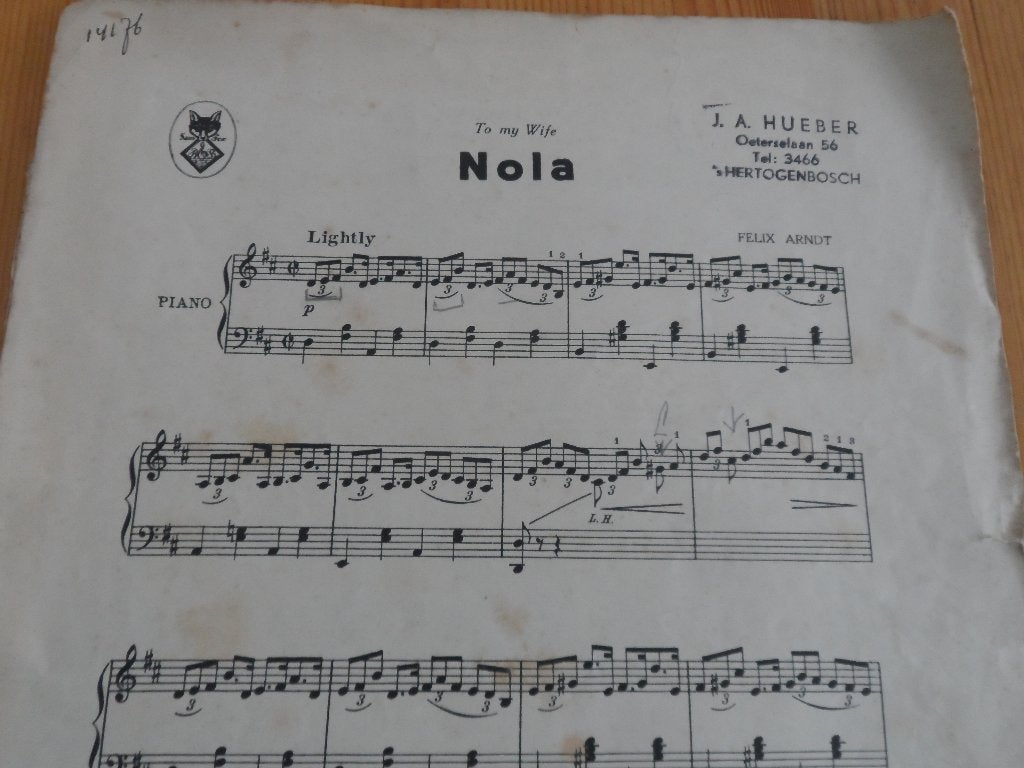 Felix arndt - nola, Gebruikt, Piano, Ophalen of Verzenden, Artiest of Componist