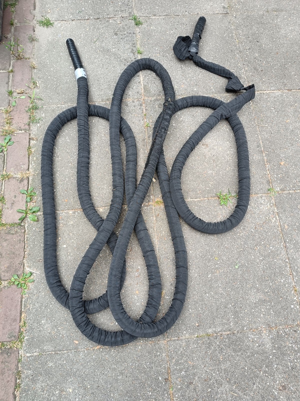 Battle Rope -10 m Fitness Touw voor Krachttraining, Sport en Fitness, Fitnessmaterialen, Gebruikt, Battle rope, Armen, Rug, Ophalen