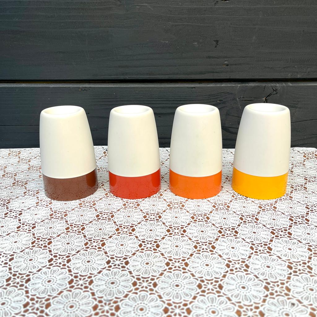 Vintage Tupperware eierdoppen 4 stuks, Ophalen of Verzenden, Zo goed als nieuw