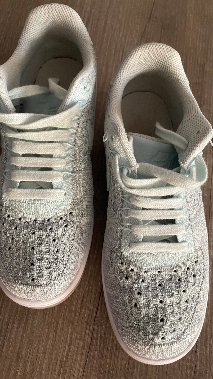 Nike Air Force 1 Flyknit 2.0 - Lichtblauw maat 40, Ophalen of Verzenden, Zo goed als nieuw, Blauw, Sneakers of Gympen