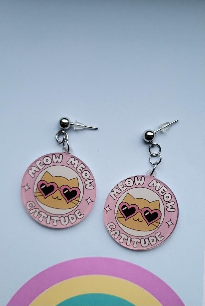 Meow Meow Catitude oorbellen, Overige materialen, Nieuw, Ophalen of Verzenden, Knopjes of Stekers