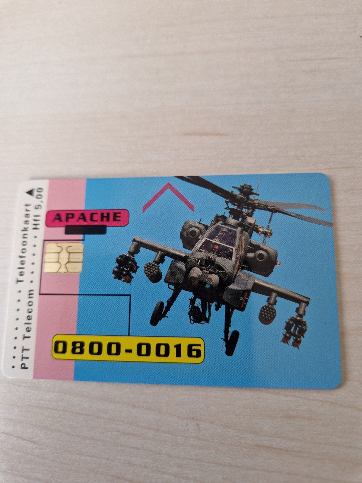 Telefoonkaart Apache helikopter mint. koninklijke luchtmacht, Ophalen of Verzenden