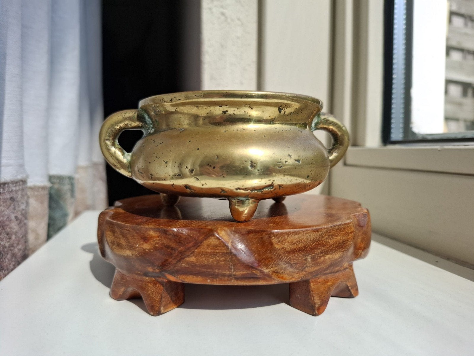 Chinees brons chinese, Ritueel object, Goud, Handgemaakt, Ophalen of Verzenden