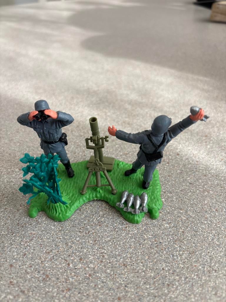 Timpo Toys Duitse mortier met soldaten 1:32, Ophalen of Verzenden, Duitsland